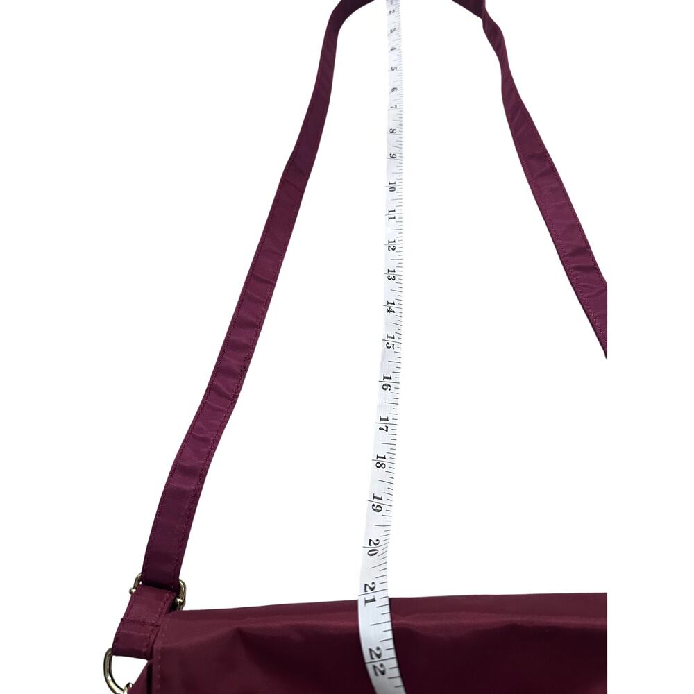 Samantha Brown Wine Burgundy Nylon Adjustable Travel Crossbody Clutch Bag NWOT - Picture 5 of 9